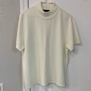 Karen Scott Cream Short Sleeve Blouse